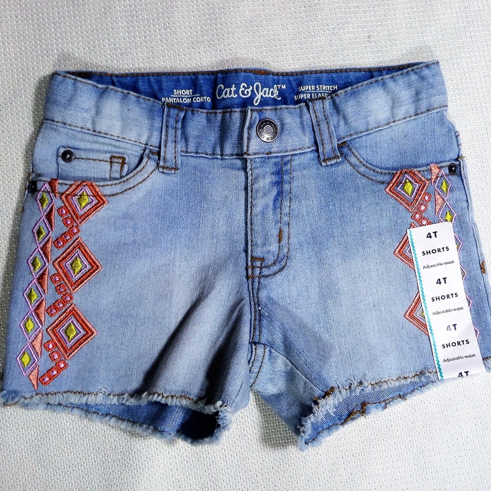 NWT Cat & Jack Jean Shorts 652